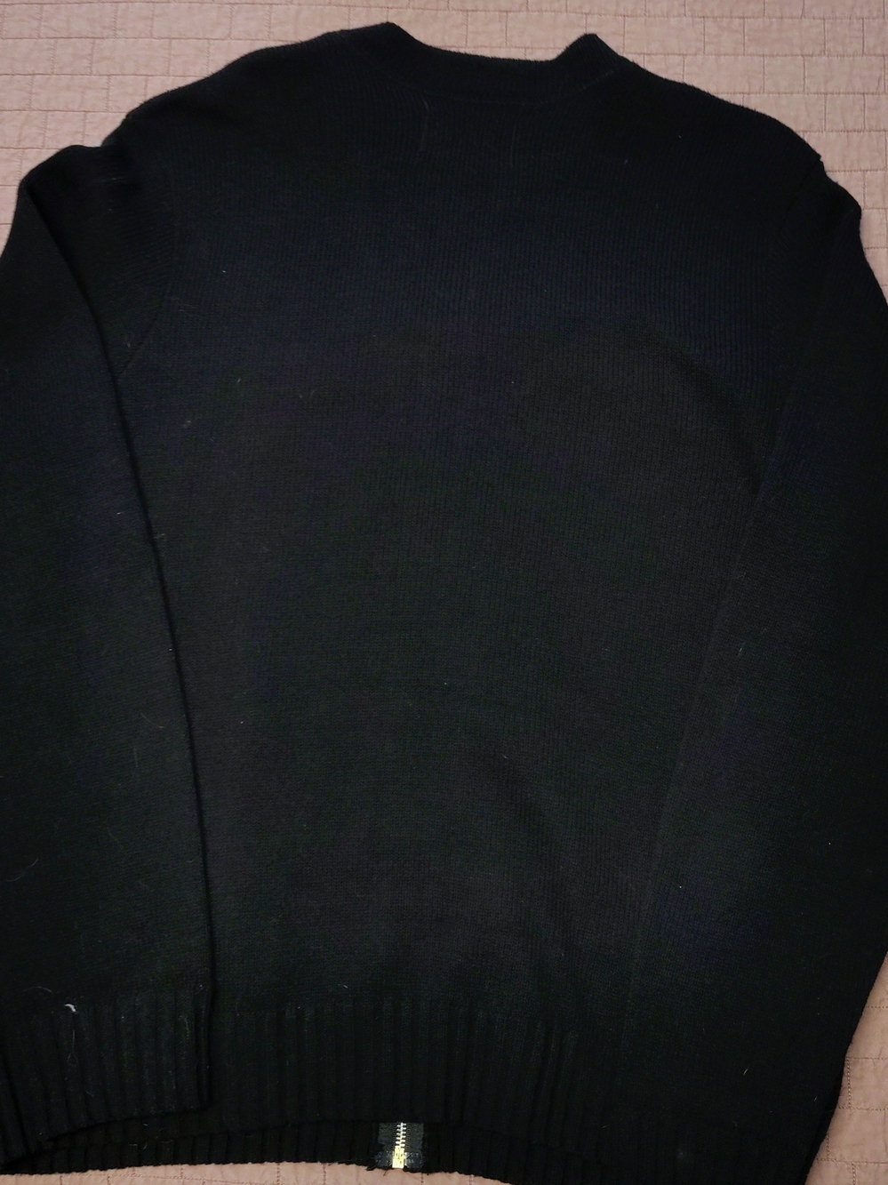 Vintage San Francisco Knitting Mills Zip Sweater Mens XXL Black USA Made Cardiga - Picture 2 of 5